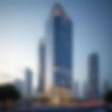 Modern Skyscraper in Dubai A modern skyscraper representing Dubai's real estate