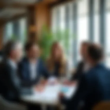 Real Estate Professionals Discussing Insurance A meeting between real estate professionals discussing insurance options