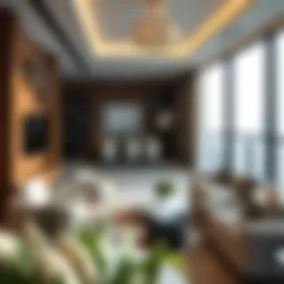 Luxurious living room in Elite Business Bay residence