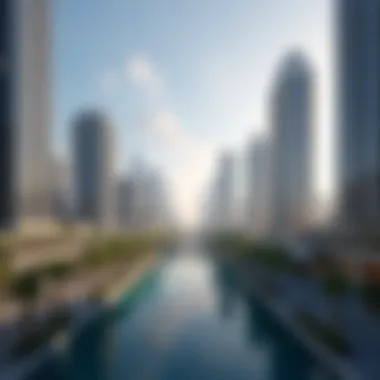 Modern Architecture of Dubai Boulevard Stunning view of Dubai Boulevard showcasing its modern architecture
