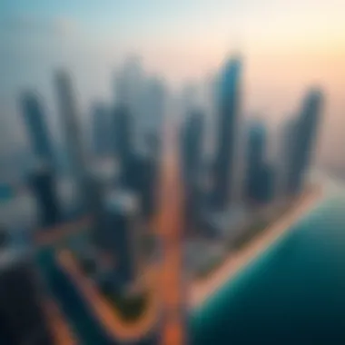 Aerial view of Dubai's skyline showcasing prime business centres