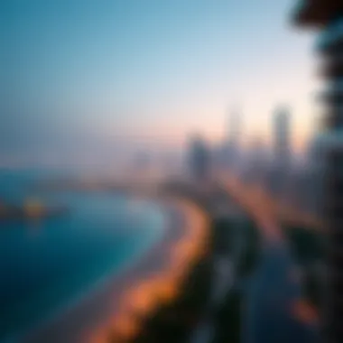 Panoramic view of the vibrant Dubai skyline from One at Palm Jumeirah