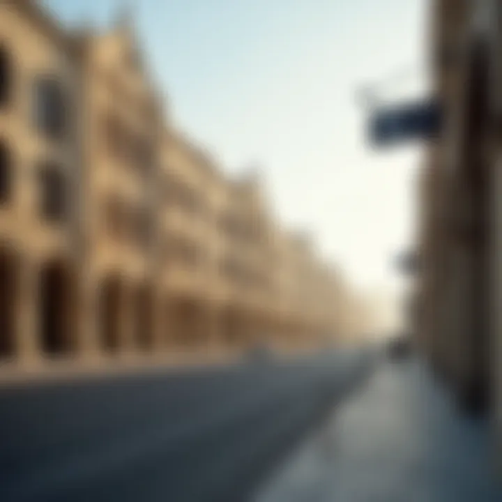 Historic buildings along Sheikh Zayed Road highlighting the architectural evolution of the area