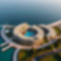 Stunning aerial view of Serenia the Palm showcasing its unique architecture