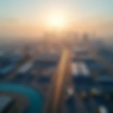 Aerial view of Dubai's industrial zones showcasing vast manufacturing facilities