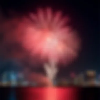 Vibrant Fireworks Lighting Up the Night Close-up of vibrant fireworks in the night sky